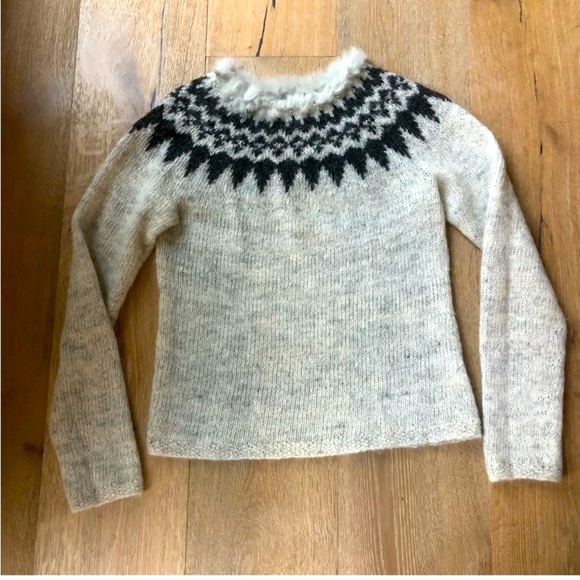 Handmade Icelandic Fair Isle Nordic Wool Sweater – Size S - Picture 2 of 8
